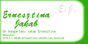 ernesztina jakab business card